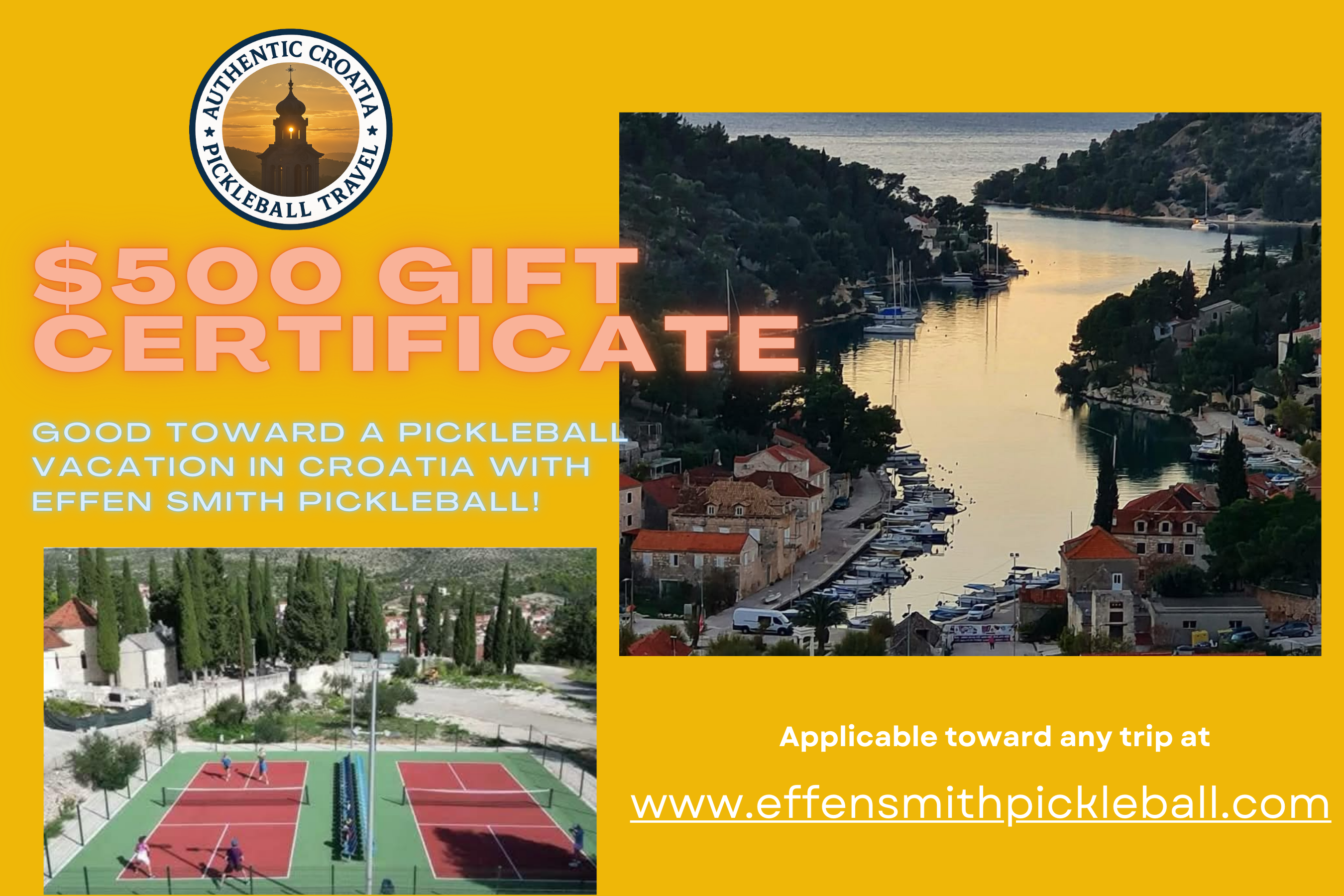 CROATIA TRAVEL Gift Certificate