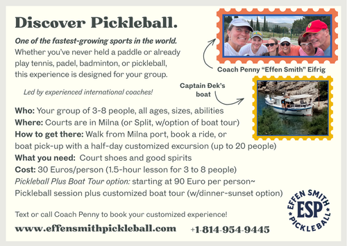 Local pickleball lessons on Brač